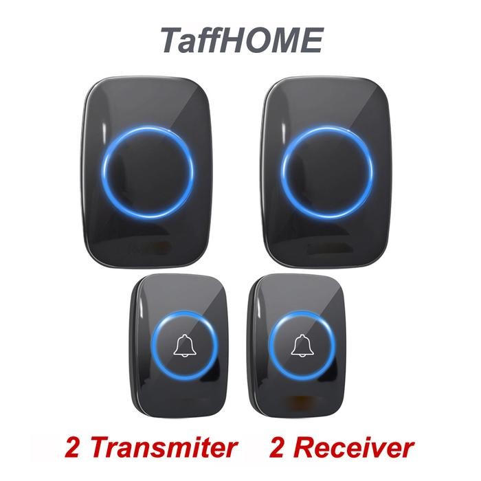 BEL PINTU RUMAH BELL WIRELESS REMOTE DOORBELL TAFFHOME CACAZI
