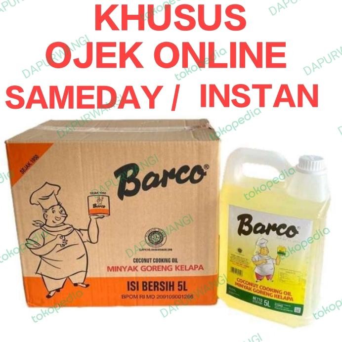 

BisaInstan- BARCO Minyak Goreng Kelapa Murni Coconut Cooking Oil Jerigen 5Liter
