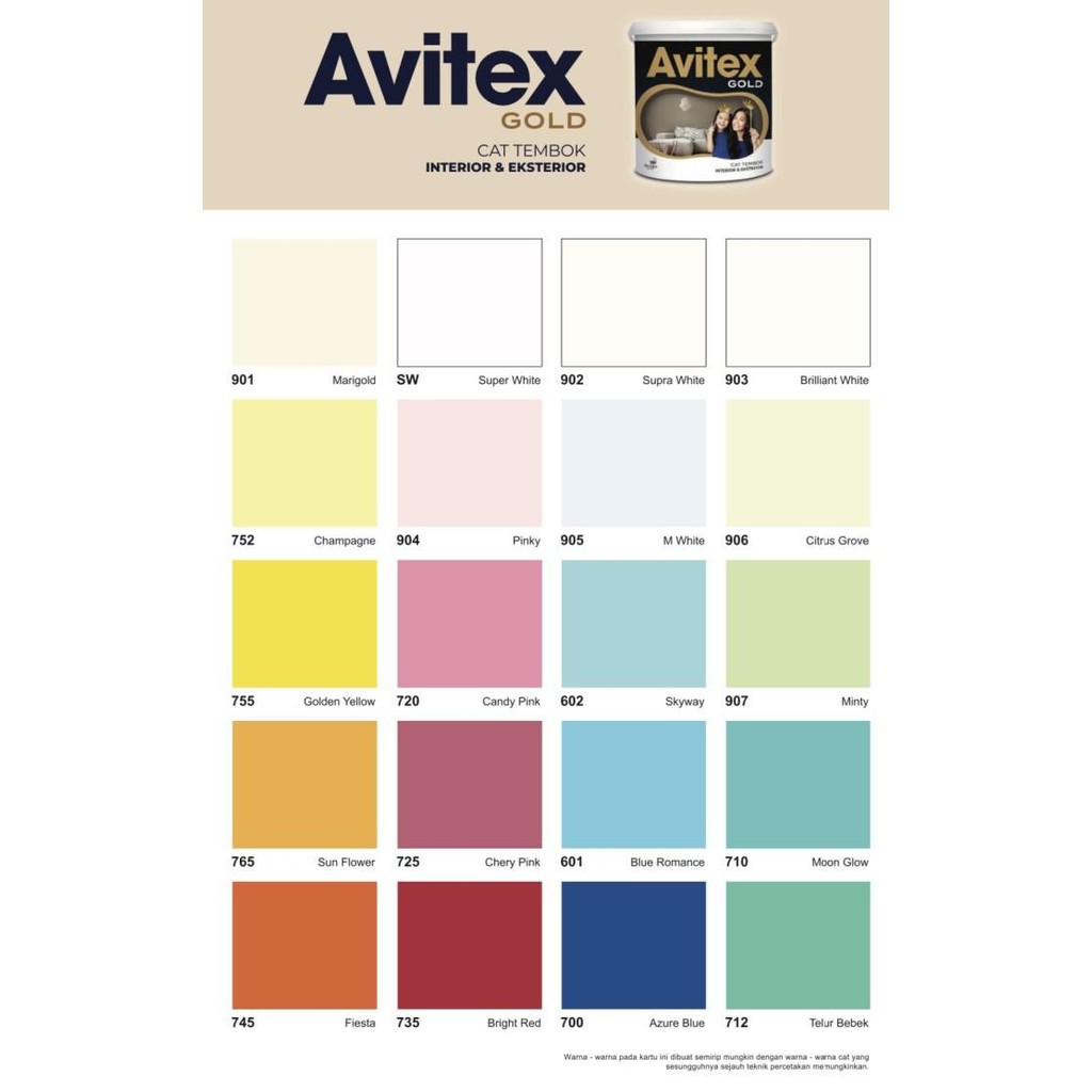 AVITEX GOLD CAT TEMBOK INTERIOR & EXTERIOR 5 KG AVIAN