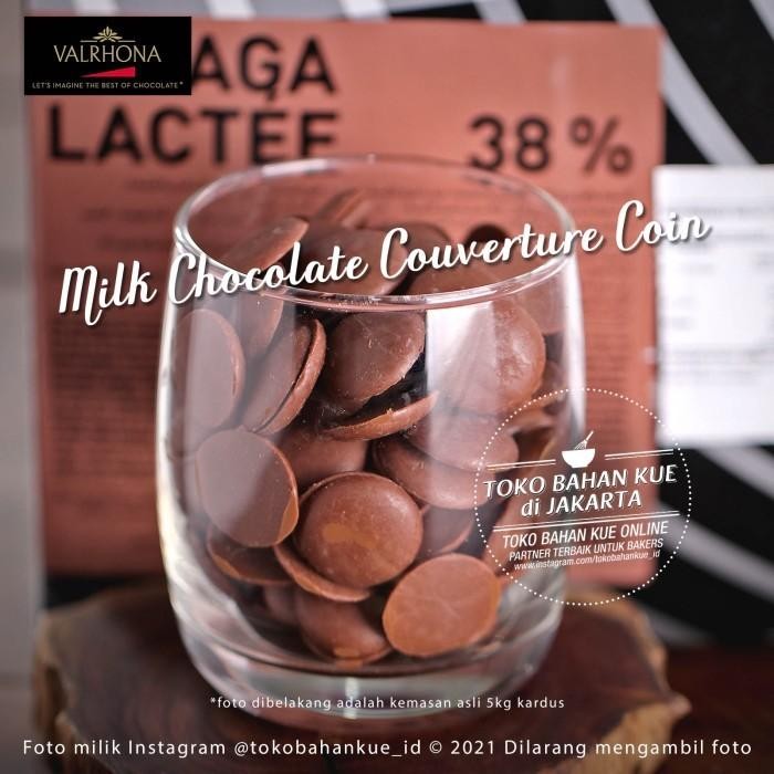 

BisaInstan- Valrhona Ariaga Lactee 38% 500gr Couverture Milk Chocolate Coin Coklat