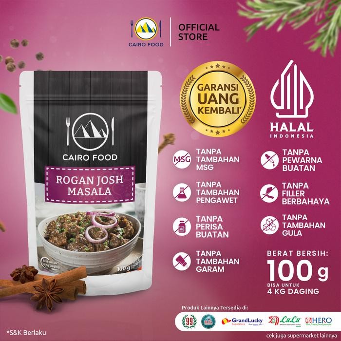 

Kirim,HariYgSama- Bumbu Rogan Josh Masala Cairo Food - 100 Gram