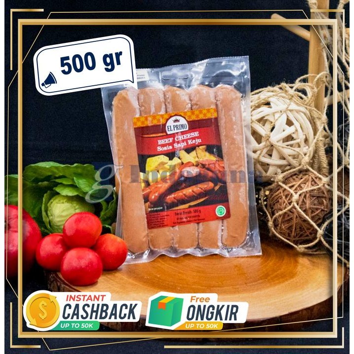 

Kirim,HariYgSama- Sosis Sapi Keju El Primo / Beef Cheese Sausage 500 gram