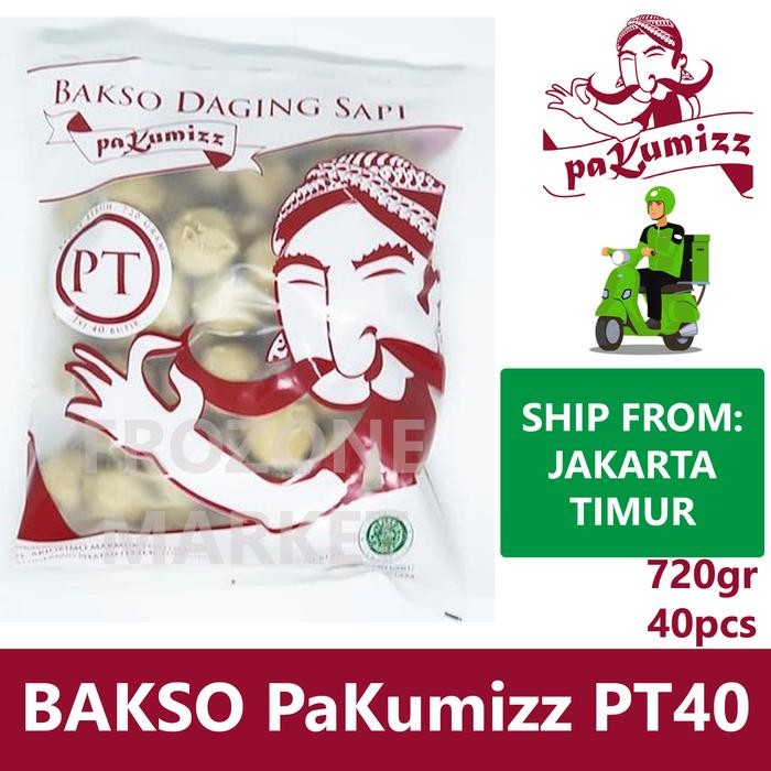 

Kirim,HariYgSama- PaKumizz Bakso Daging Sapi PT isi 40 pcs @18g (720g) Baso Pak Kumis