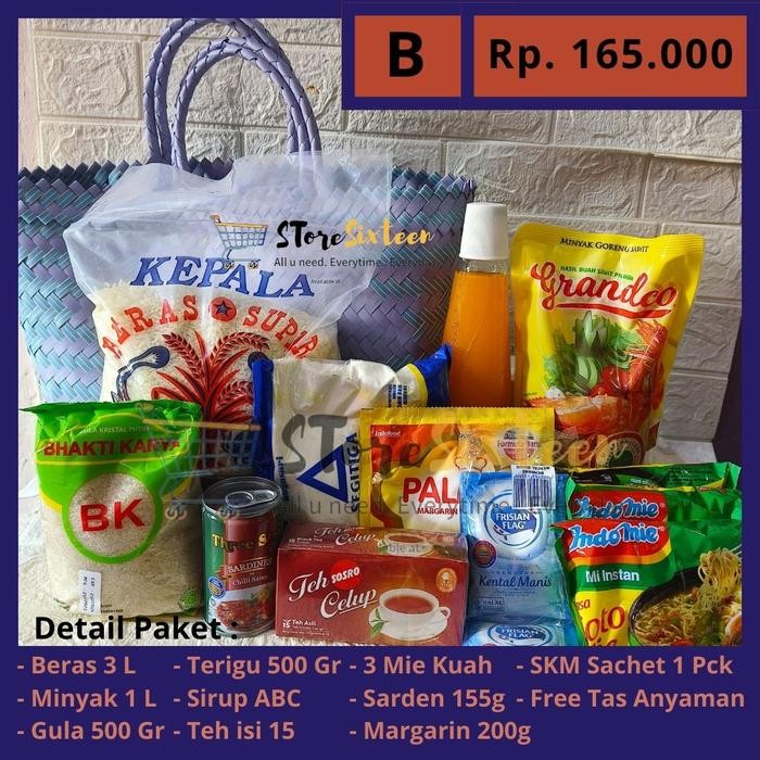 

Kirim,HariYgSama- Paket Sembako Special Ramadhan Free Tas Anyaman / Box Parcel