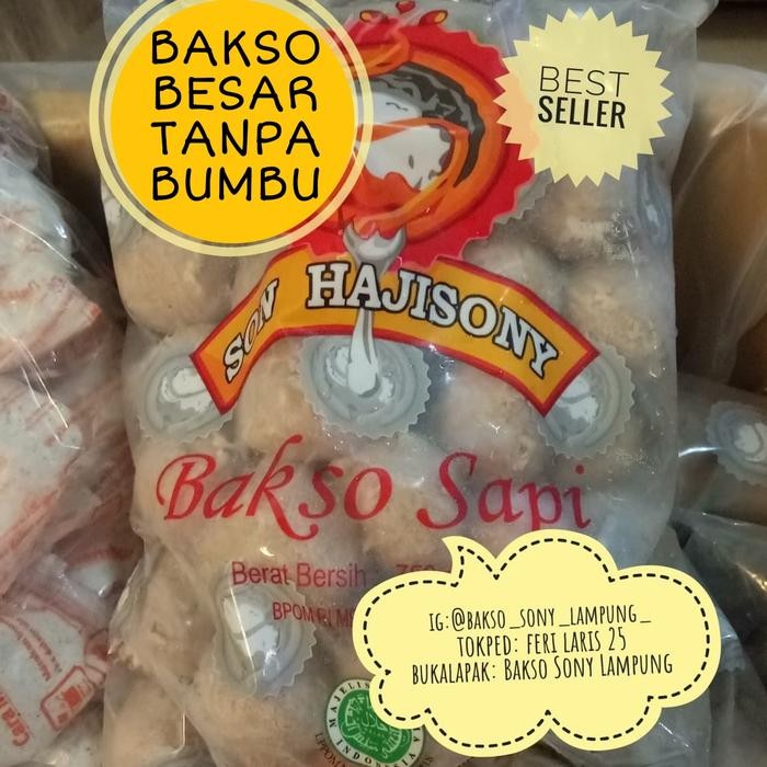 

Kirim,HariYgSama- Bakso Son Haji / Soni Lampung Daging Sapi 100% Asli