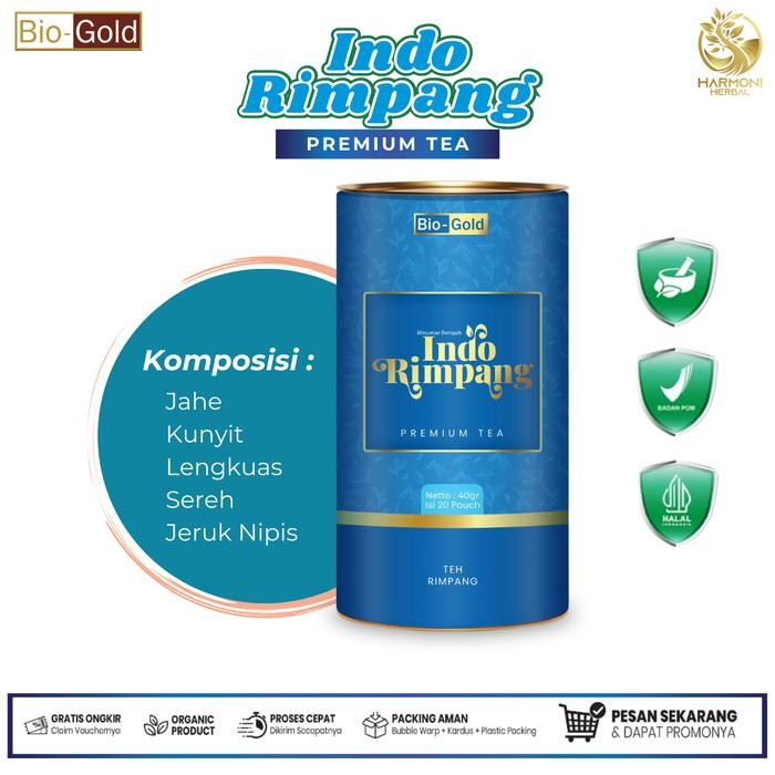 

Terlaris- Premium Tea Indo Rimpang Bio Gold Teh Celup Rimpang Rempah Alami Ala Jsr Indo Rimpang Teh