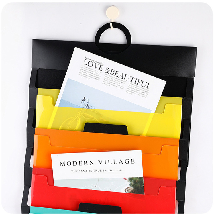 

LovelyCraft Storage Bag File Bag Size A4, Paper Storage Multi-Layer Primary School Students Wall