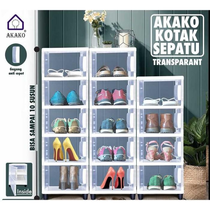 Kotak Sepatu Akako Rak Penyimpanan Transparan Box Sepatu Anak