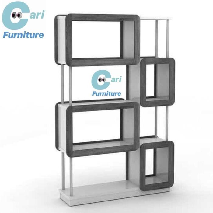 (TOP) RAK BUKU / BOOKCASE / PARTISI PENYEKAT RUANGAN 2 SISI #CARIFURNITURE
