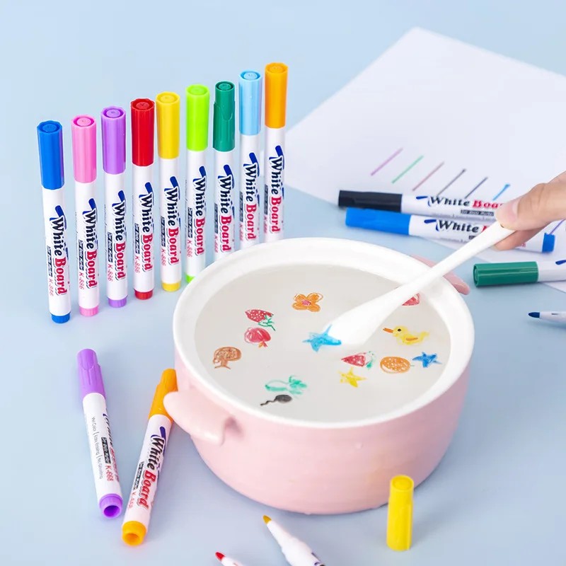 

Water Floating Pen Magical Ink Pens With Spoon Floating Color Water Painting Floating Chalk Art