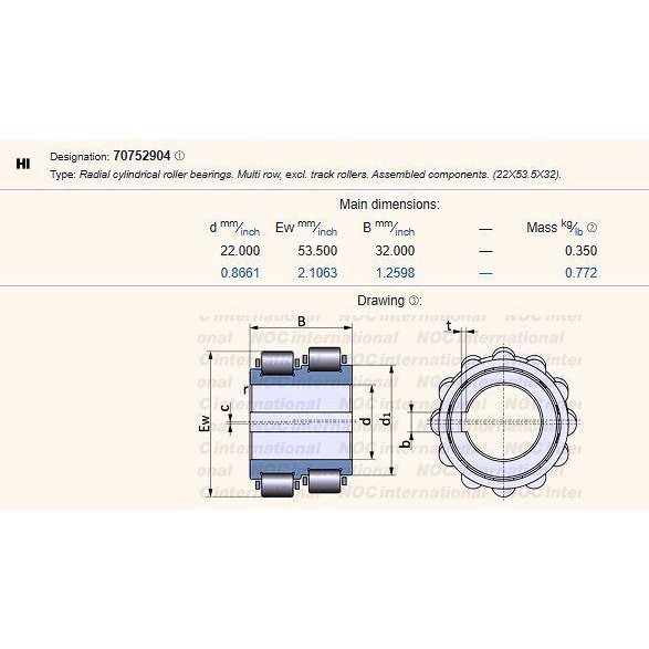 ECCENTRIC BEARING 70752904