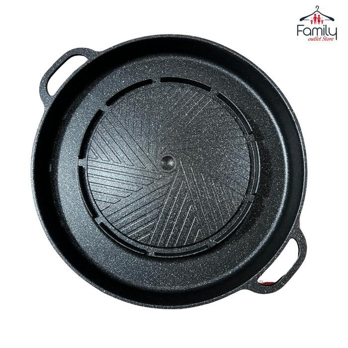 ready stok bbq-380 bulgogi pan + steamboat alat pemanggang kompor grill grill plate barbrcue plate