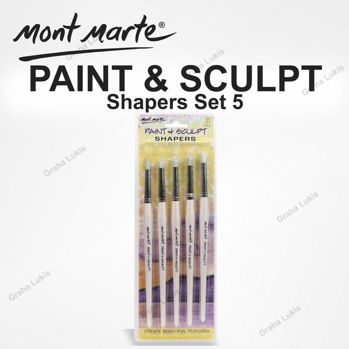 

ready stok mont marte paint & sculpt shapers 5pcs original