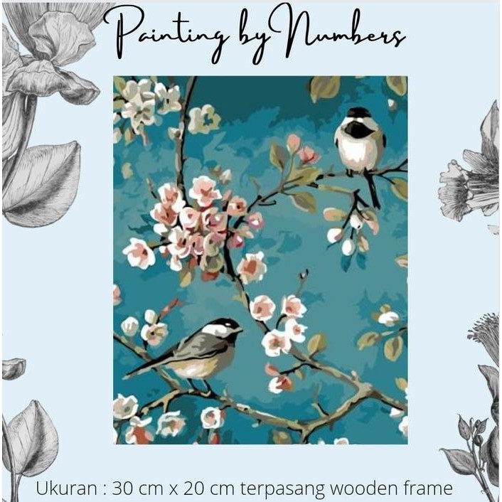 

ready stok diy painting by number 30x20cm kerajinan tangan - korean original