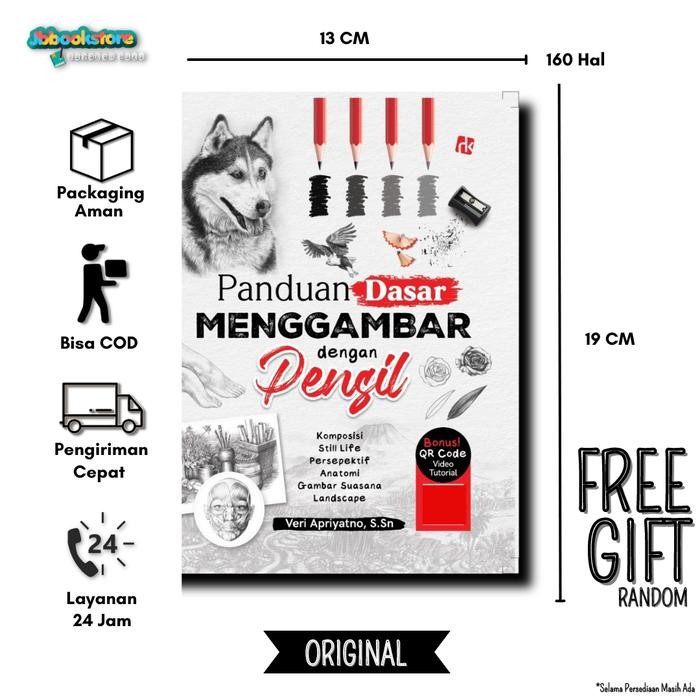 

ready stok panduan dasar menggambar dengan pensil + ttd - veri apriyatno stationery original