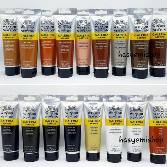 

ready stok cat akrilik galeria acrylic colour 120 ml green gold winsor & newton original