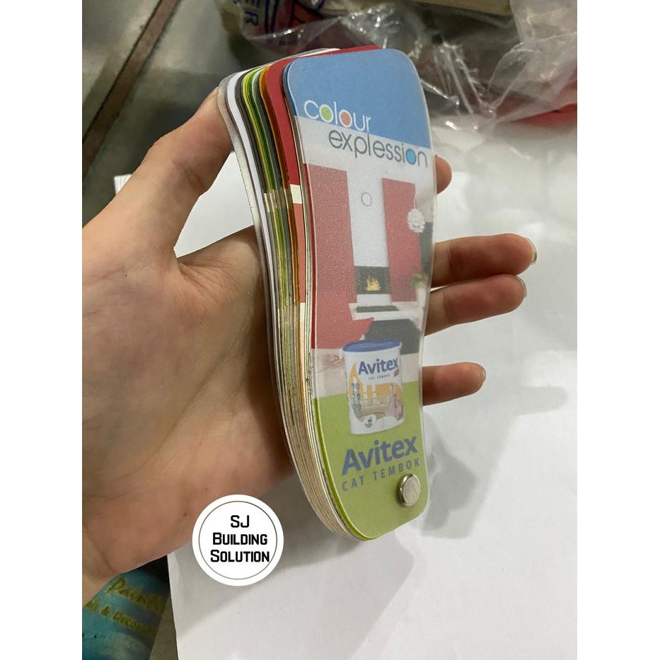 

ready stok kartu warna / color card / fandeck avitex avian katalog cat dinding original