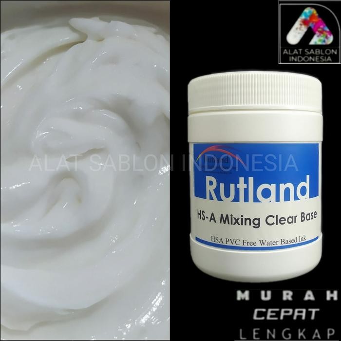 

ready stok tinta sablon semi plastisol rutland clear base water based 500gr original