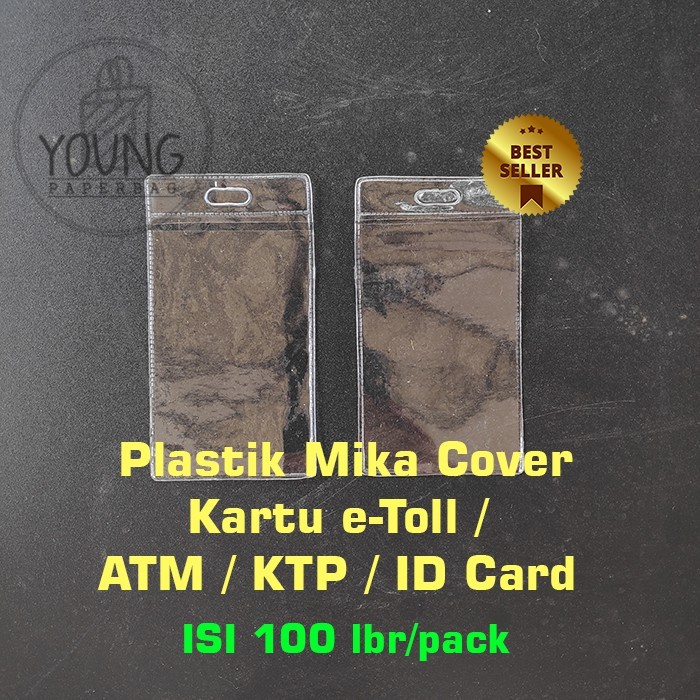 

Plastik eToll Mika / Cover Bening Kartu eToll / ATM / KTP / ID CARD 6x11 (1 PACK ISI 100)