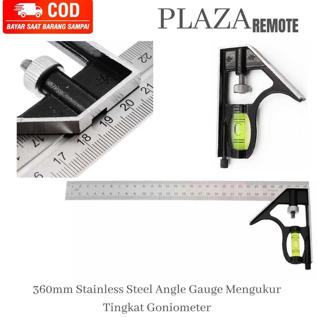 

PENGGARIS SIKU L TUKANG MISTAR WATERPASS KOMBINASI 300 MM