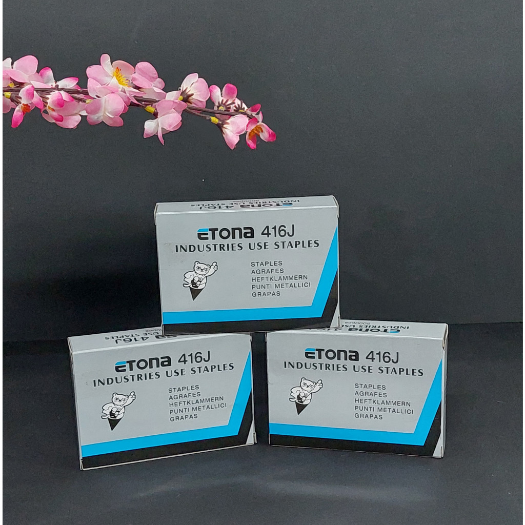 

1 BOX! HARGA PABRIK! Etona Isi Staples Tembak Angin 416J / 416 J / Lebar 4mm x Panjang 16mm. PRODUK
