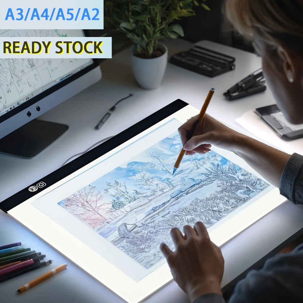 

[ready stock]A3 A4 A2 A5Trace board / Drawing Tracing / Copy Board Papan Jiplak LED light pad three