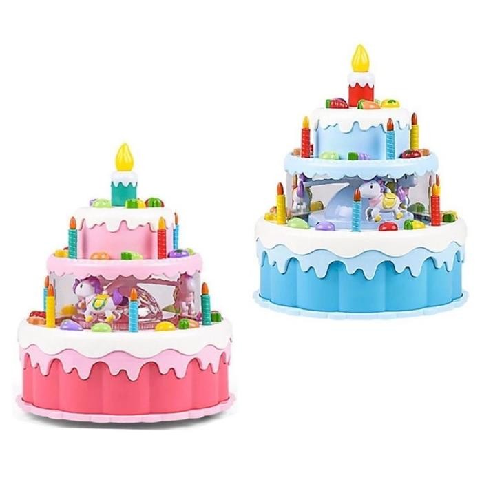 

NewZbgt- Mainan Anak Kue Ulang Tahun Elektrik Lampu dan Musik Birthday Cake Electric