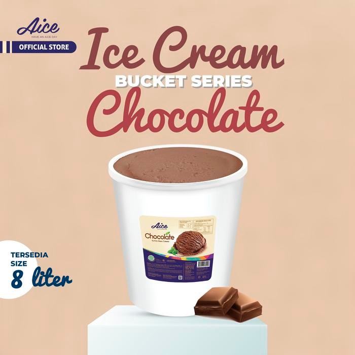 

NewZbgt- AICE Chocolate Bucket Ice Cream Es Krim Ember 8L Eskrim
