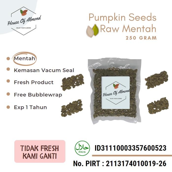 

NewZbgt- Pumpkin seeds 250gr (mentah) biji labu