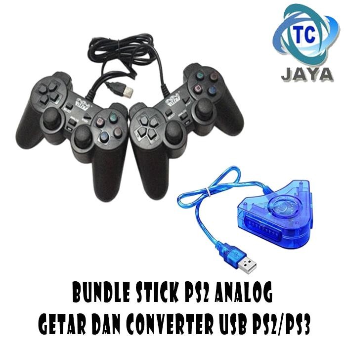 Bundle Stik Ps2 Mtech Analog Getar Dan Converter Usb Ps2/Ps3 Stick Ps