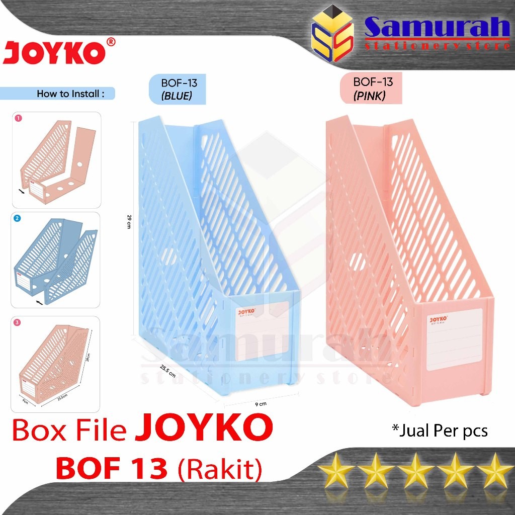 

Box File Rakit JOYKO BOF 13 Plastik Warna Biru - Pink / Box Dokumen Kantor Lepas - Pasang Portable