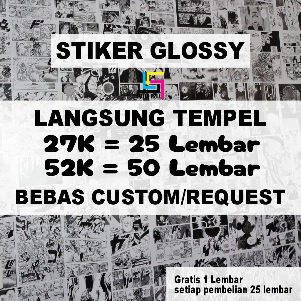 Stiker Manga Wall Anime Wallpaper Dinding Poster Langsung Tempel Komik Custom Request