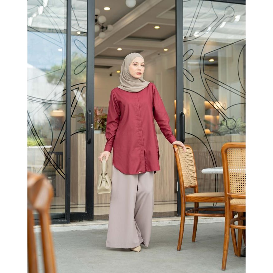 Syamira- Basic Shirt - Color Group 1 Zysku Xena Kemeja Kantor Formal Wanita