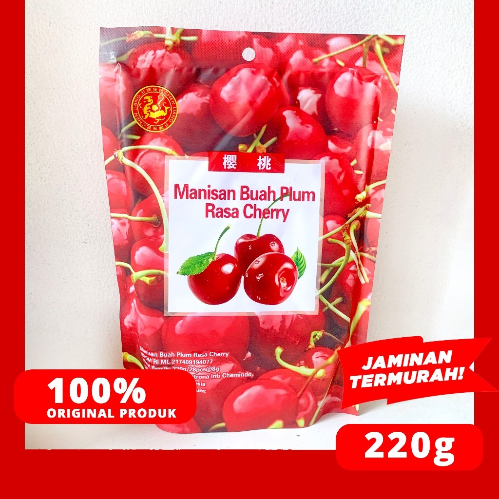 

MANISAN BUAH PLUM BASAH RASA BUAH CHERRY 220 GR CHEN LIANG JI