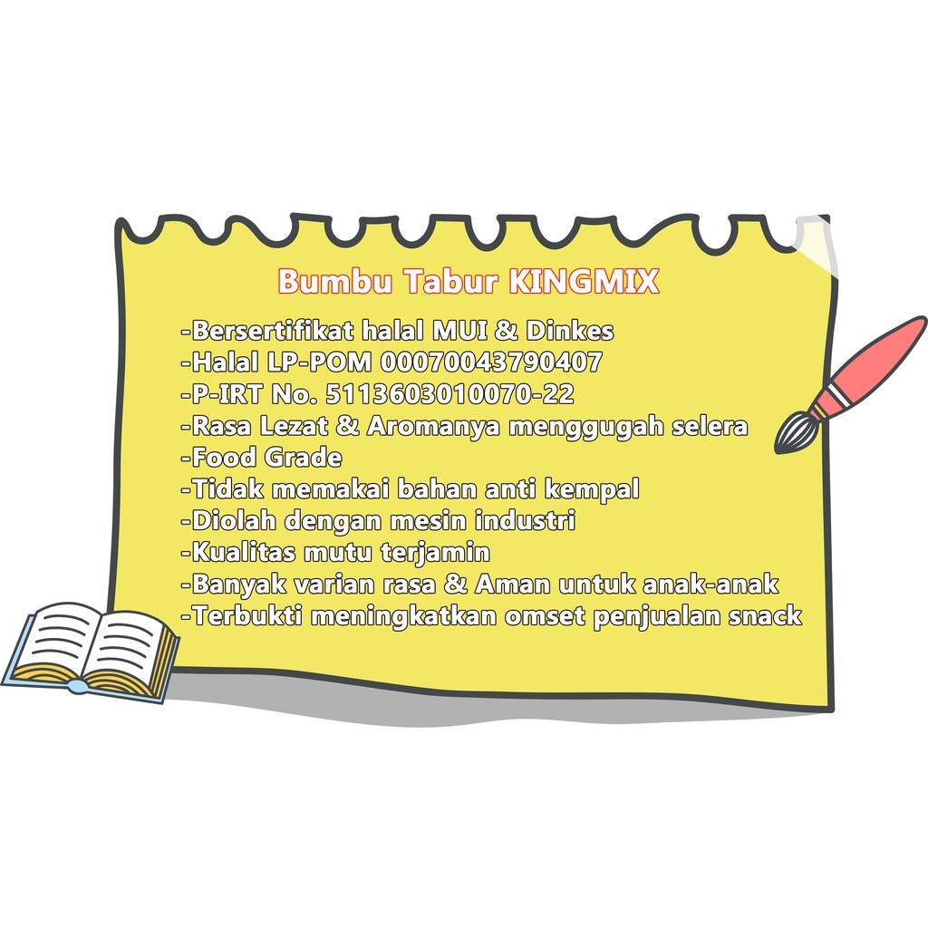 

Bumbu Tabur Rasa Balado Sp 1 Kg Kingmix Hi New