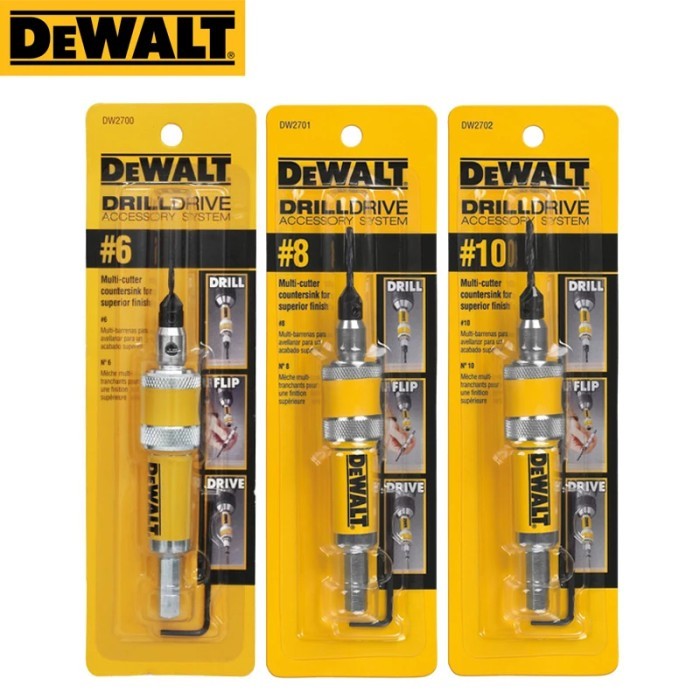 DEWALT DW2700 DW2701 DW2702 Drill Flip Drive Complete Unit #6 #8 #10 2 in 1 Countersink Wood Drill