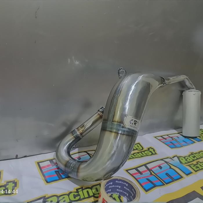 PREMIUM knalpot KX 85/100 2tak chrome dan plat.