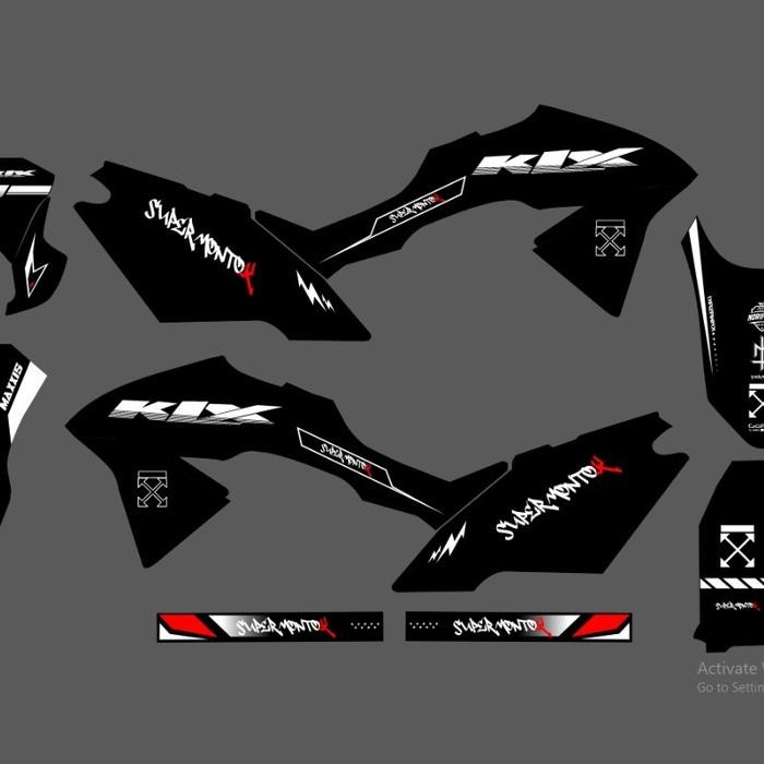 PREMIUM DECAL KLX BF DTRACKER HITAM