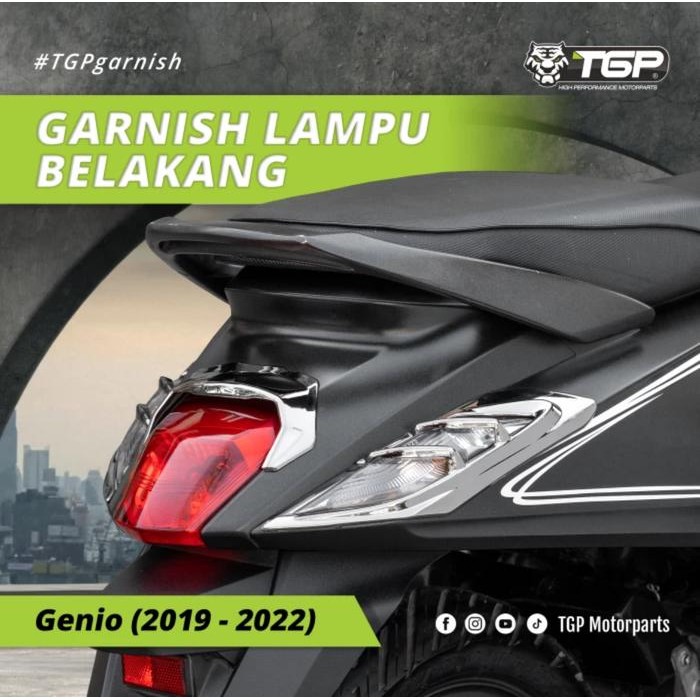 PREMIUM TGP Variasi Garnish Aksesoris Lampu Belakang dan Depan Motor Honda Genio