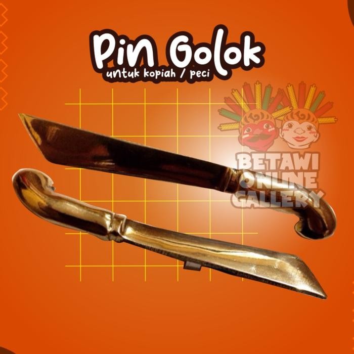 Pin Bros Golok / Pin Aksesoris Peci