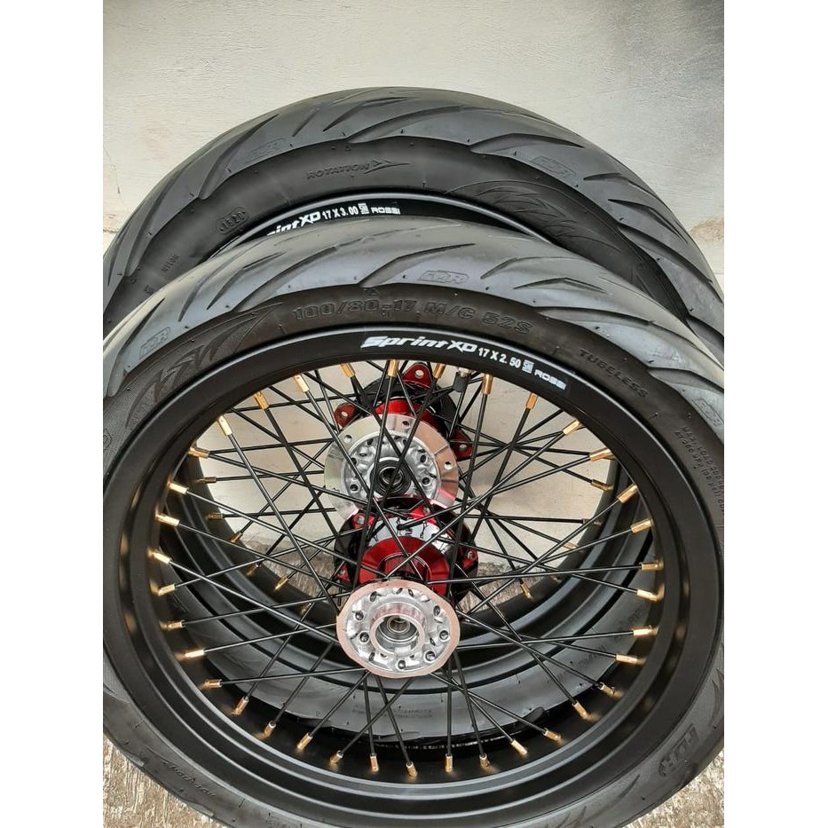 PREMIUM VELG SET BAN SET SUPERMOTO MURAH KLX 150L PNP D-TRACKER 250/300-17