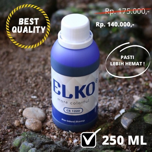 

Tinta Stempel Flash Trodat Otomatis Warna BIRU isi 250 ML ELKO Waterproof