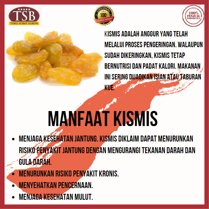 

Sajiandapur Kismis Arab 1Kg Jumbo Golden Raisin Asam Manis
