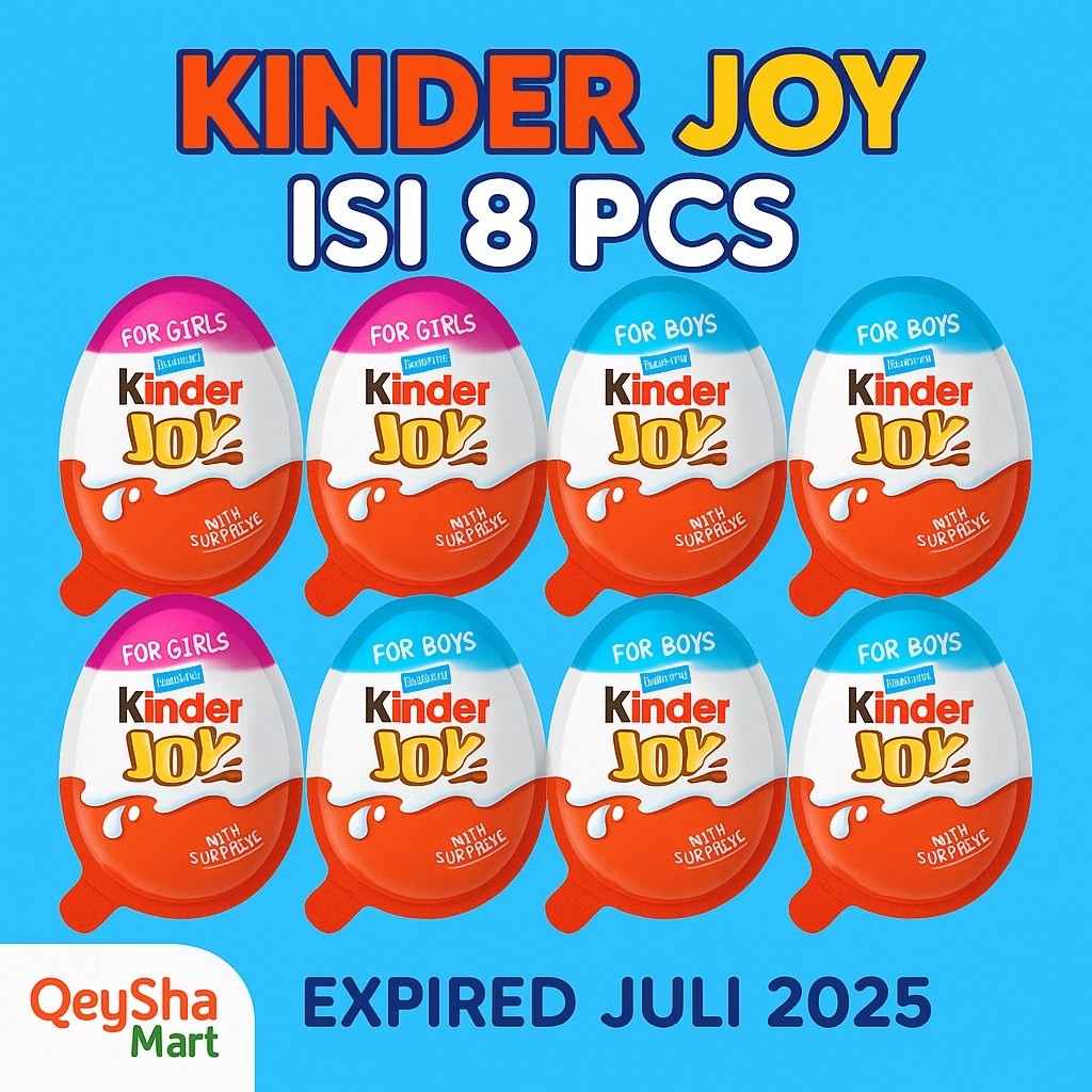 

Sajiandapur Kinder Joy Isi 8 Pcs Mainan Anak Chocolate Crispy 20Gr Exp Juli 2025 Halal