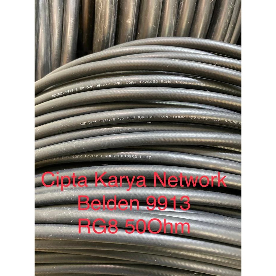 Kabel Belden Rg8 9913 50 Ohm / Belden 9913 Rg 8 50 Ohm Meteran - Asli