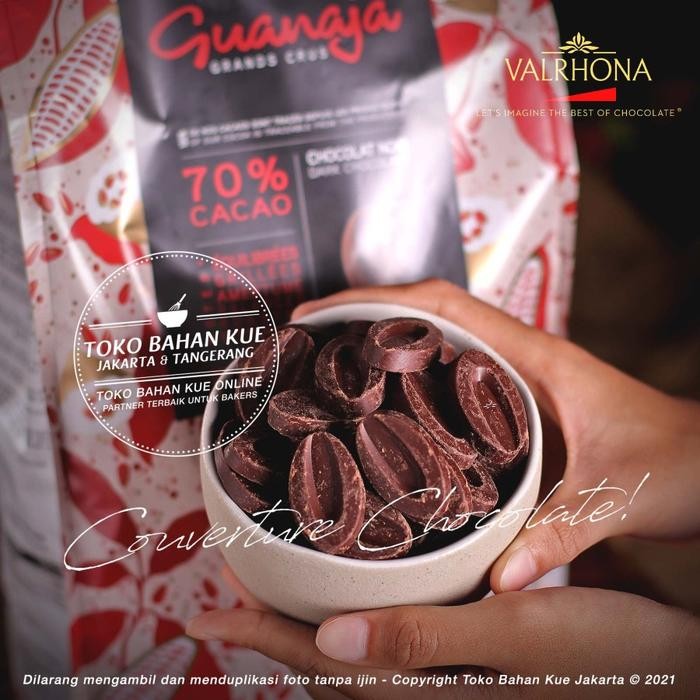 

Valrhona Guanaja 70% Dark Chocolate Couverture 250gr Repack Cokelat
