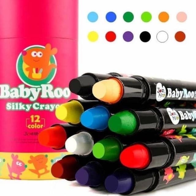 

TERBARU! Joan Miro 12pcs Babyroo Silky Crayon Face Painting Body Kids