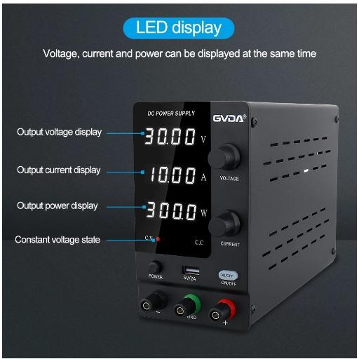 GVDA Power Supply Stabilizer DC Adjustable Regulated Switch