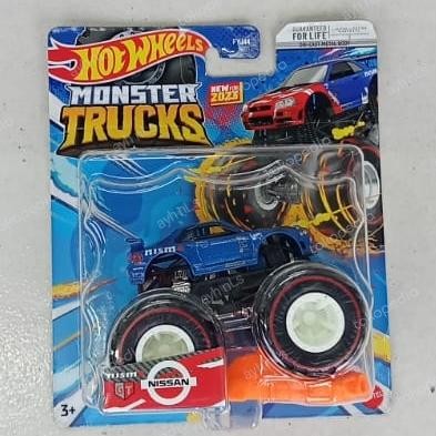Original 100% - Hot wheels monster trucks FF Nissan R34 nismo biru th ths th$