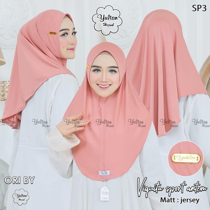 Lamia- Yulian Hijab Hijab Kaniya Instan Malay Non Pet Kerudung Instan Daily Olahraga Jersey